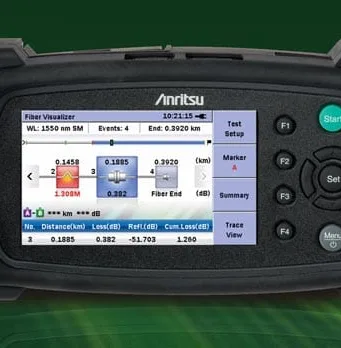 Visualizador de fibra en el OTDR