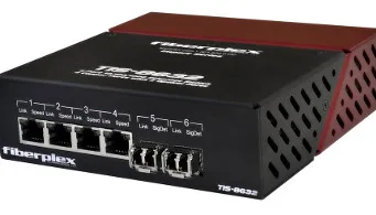 Switch Ethernet cobre a fibra óptica