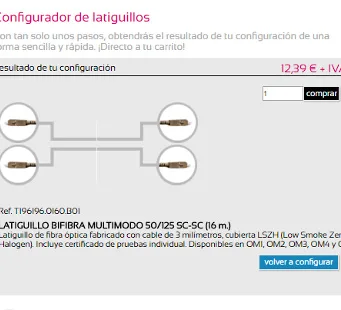 Configurador de latiguillos online