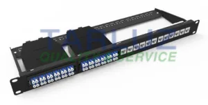 Panel mixto de conexiones de fibra óptica y cobre