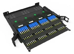Bandeja enrackable para fibra óptica