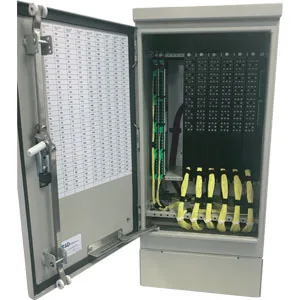 Armario de distribución de fibra para planta externa