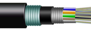Cable de fibra óptica blindado con cinta de acero y tubo suelto multimodo