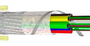 Cable de distribución flexible de 96 fibras para tendidos aéreos