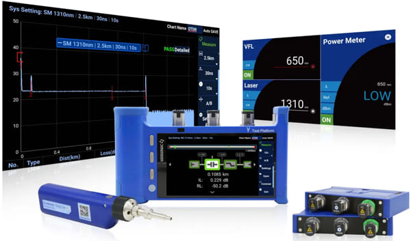 OT-200 OTDR modular para redes ópticas y centros de datos