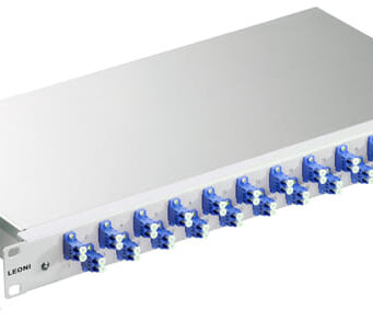 Caja de empalmes para fibra GigaLine Splice Box Fix 19" 1 RU 12 LC-DX Singlemode