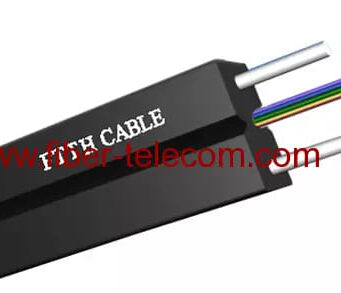 Cable FTTH de seis núcleos con refuerzo de alambre GJXH-6B6